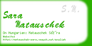 sara matauschek business card